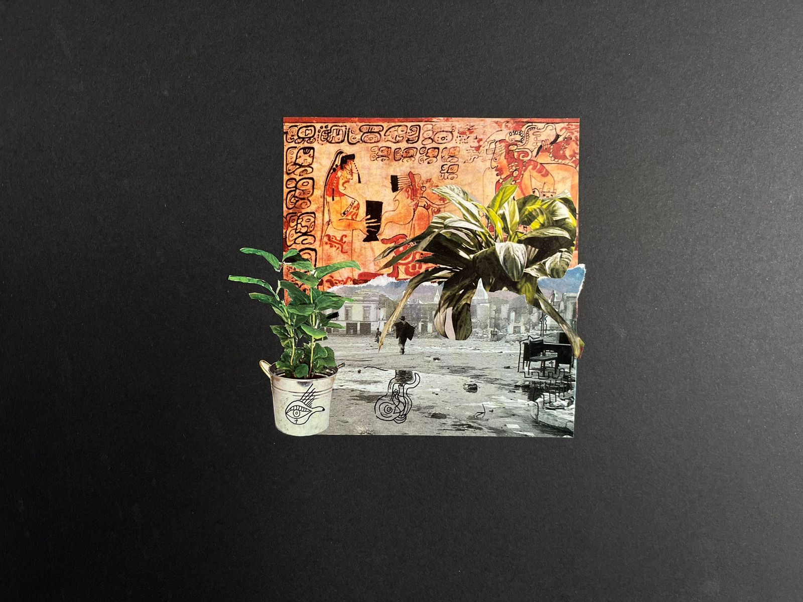 SUR - 40x35 - Analog Collage Art